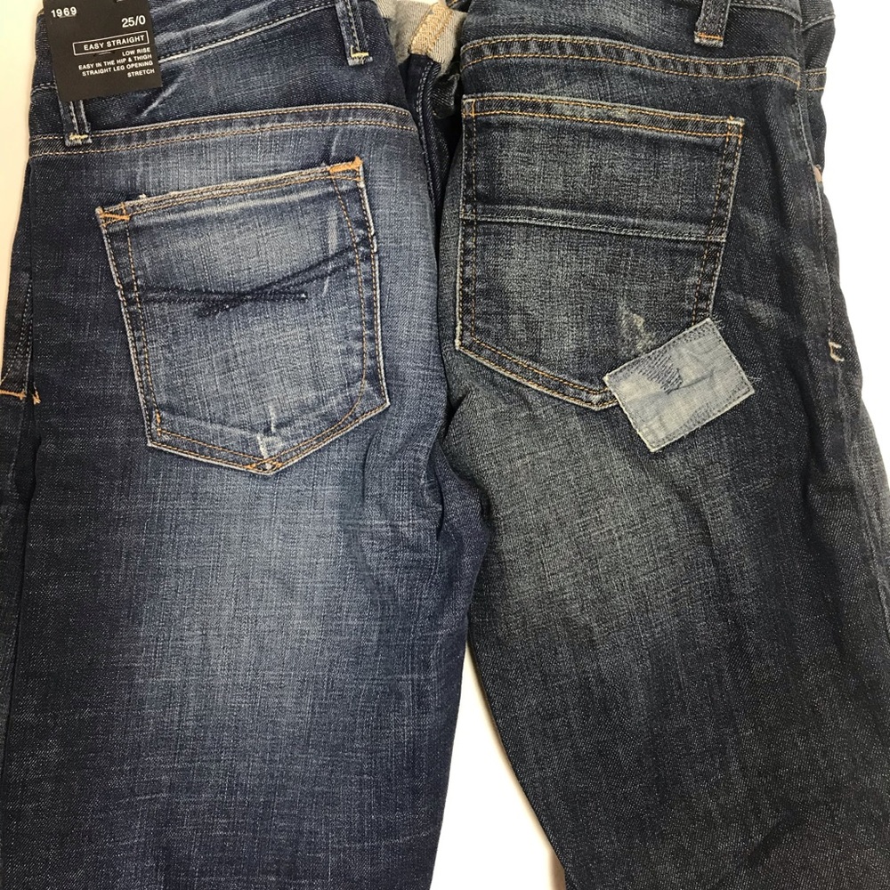 2 PAIR GAP JEANS LOT  Easy Straight 25/0, 1 is BNWT Original owner PRICE FIRM! - Picture 6 of 13